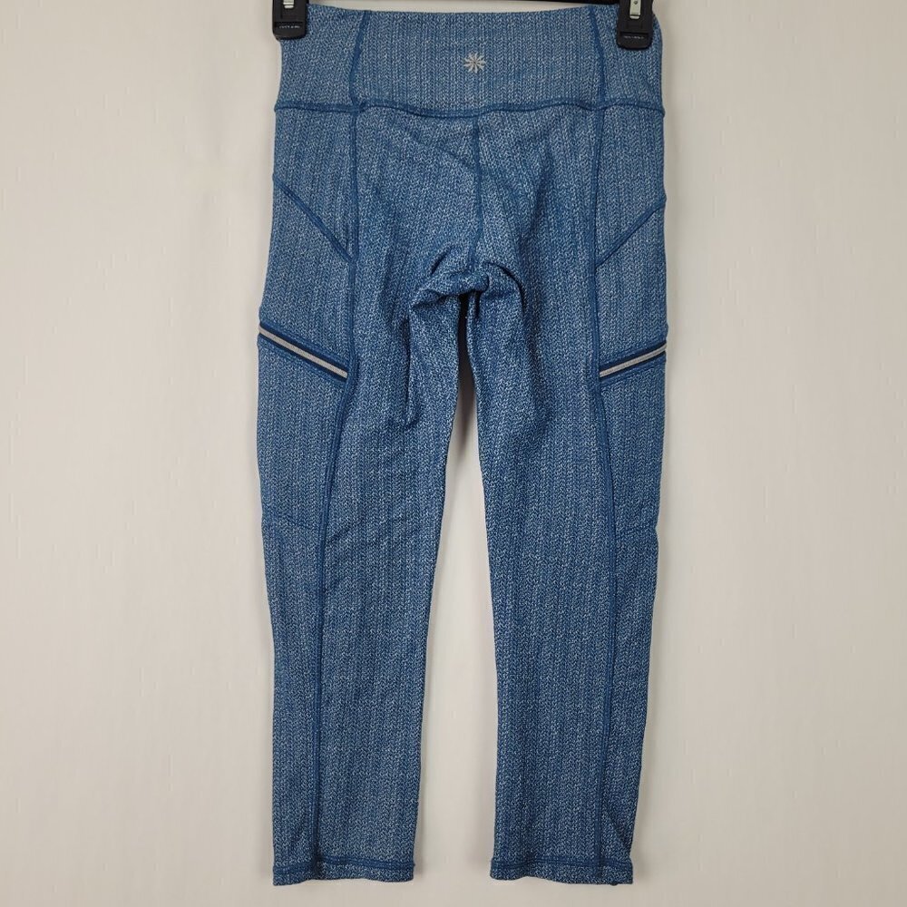 Athleta Static Drifter Capri/Crop Legging Ocean Blue XS 983305 - Picture 6 of 11